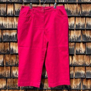 GUC Talbots Woman 12W Classic Fit Stretch Linen/Cotton blend Capris